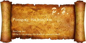 Posgay Hajnalka névjegykártya