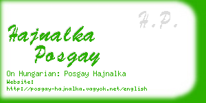 hajnalka posgay business card